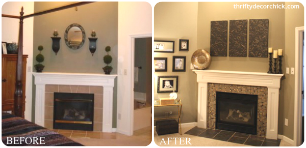Painted Fireplace Surround and More Living Room Updates, Thrifty Decor  Chick